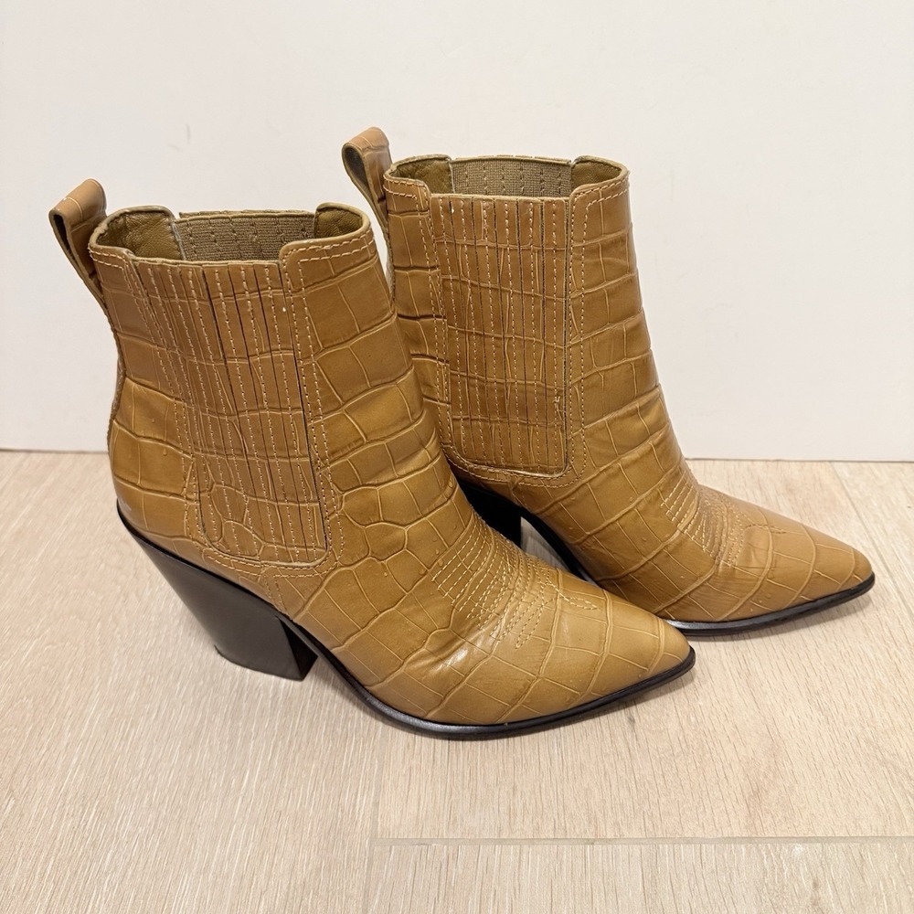 Loeffler Randall, Leather Honey, Tan Bootie, 9 Western - Picture 2 of 10